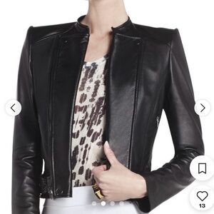 BCBGMaxAzria Vaughn Black Leather Jacket